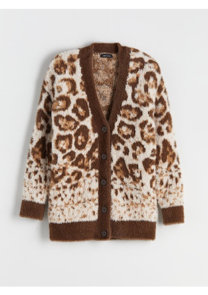 Yeni Sezon V Yaka Desenli Kadın Triko Hırka indirimleri