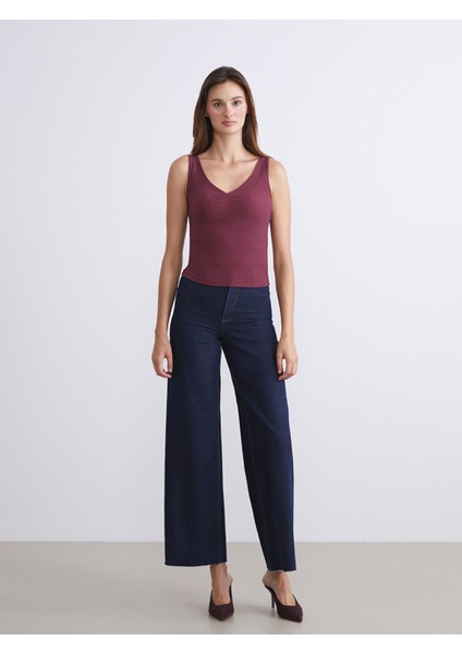 Yeni Sezon V Yaka Dokulu Büzgülü Bluz fırsatları