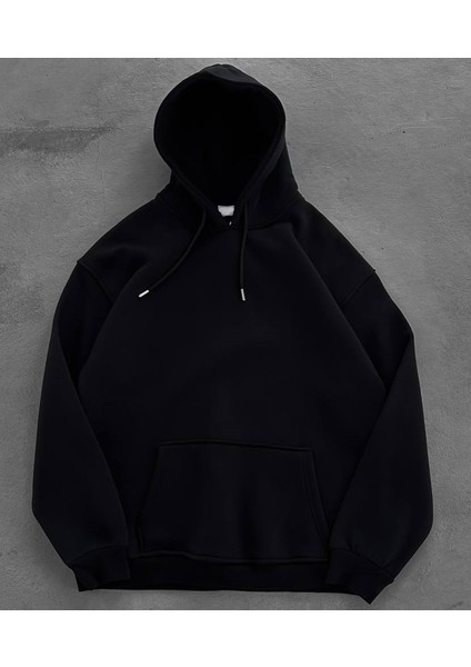 Oversıze Kalite Kapüşonlu Sweatshırt - %100 Kompakt Penye Şardonlu Sweatshırt