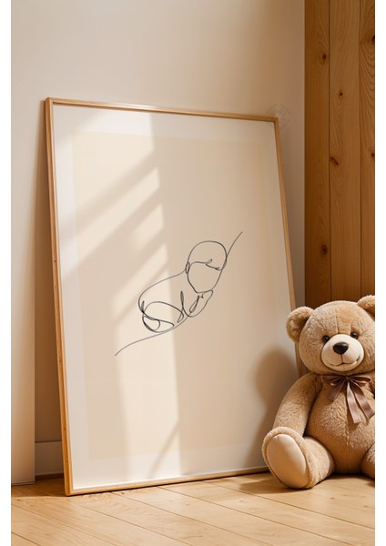 Çocuk Odası, Bebek Odası Ahşap Çerçeveli Poster, Tablo NO:121 fırsatları