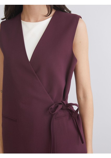 Yeni Sezon Kruvaze Yaka Kadın Klasik Yelek modelleri