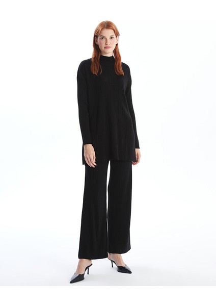 Yeni Sezon Kadın Beli Lastikli Düz Triko Pantolon fiyatları