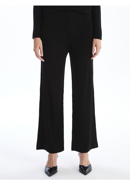 Yeni Sezon Kadın Beli Lastikli Düz Triko Pantolon fırsatları