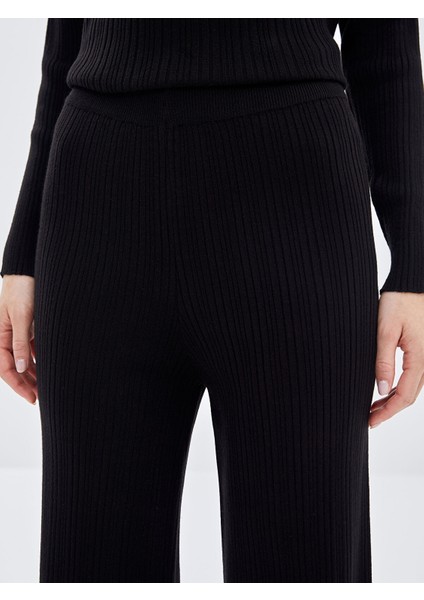 Yeni Sezon Kadın Beli Lastikli Düz Triko Pantolon indirimleri