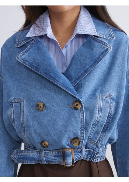 Yeni Sezon Oversize Kadın Jean Ceket modelleri