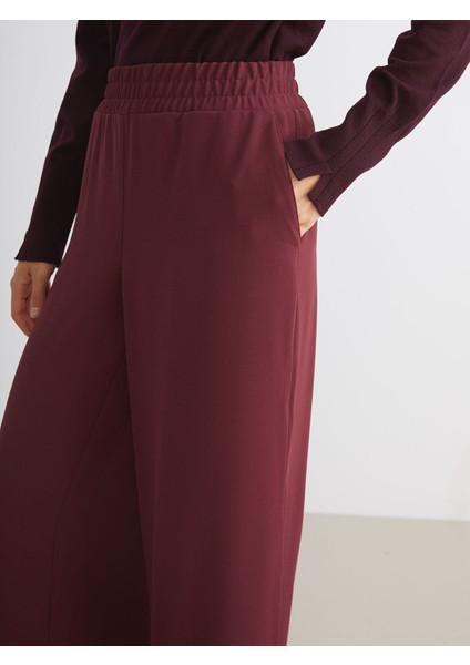 Yeni Sezon Beli Lastikli Geniş Paça Kadın Pantolon fırsatları