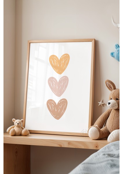 Çocuk Odası, Bebek Odası Ahşap Çerçeveli Poster, Tablo No:11