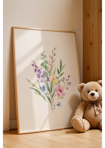 Çocuk Odası, Bebek Odası Ahşap Çerçeveli Poster, Tablo NO:139 fırsatları