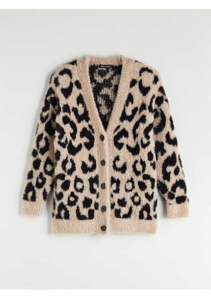 Yeni Sezon V Yaka Desenli Kadın Triko Hırka indirimleri