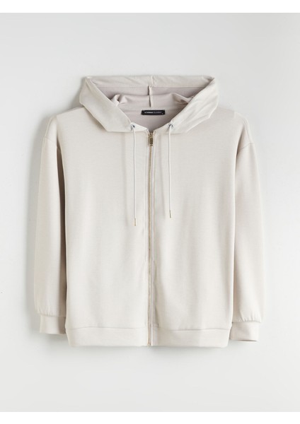 Yeni Sezon Kapüşonlu Oversize Kadın Fermuarlı Sweatshirt indirimleri