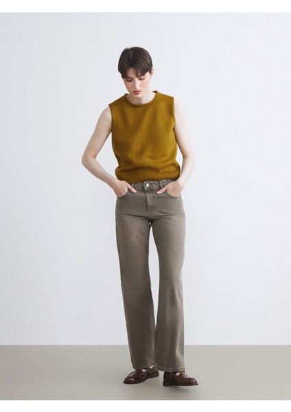 Yeni Sezon Straight Fit Kadın Jean Pantolon Pantolon