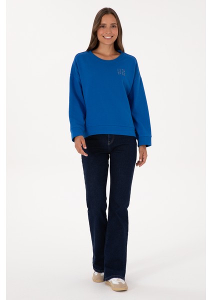 Kadın Koyu Mavi Sweatshirt 50313565-VR032 fırsatları