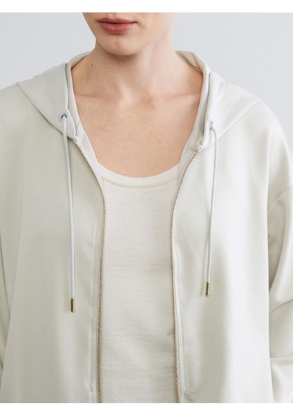 Yeni Sezon Kapüşonlu Oversize Kadın Fermuarlı Sweatshirt modelleri