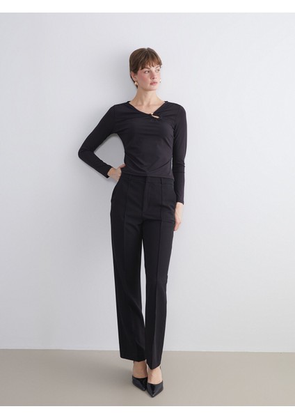 Yeni Sezon Büyük Beden V Yaka Büzgülü Bluz modelleri