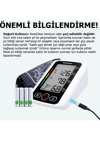 Comfort Üst Koldan Ölçer Tam Otomatik Tansiyon Aleti (Rossclean Türkiye Garantili) fiyatları