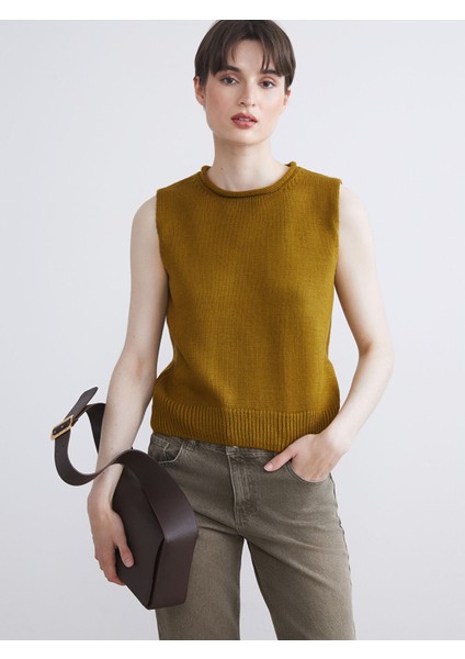 Yeni Sezon Bisiklet Yaka Kadın Triko Süveter