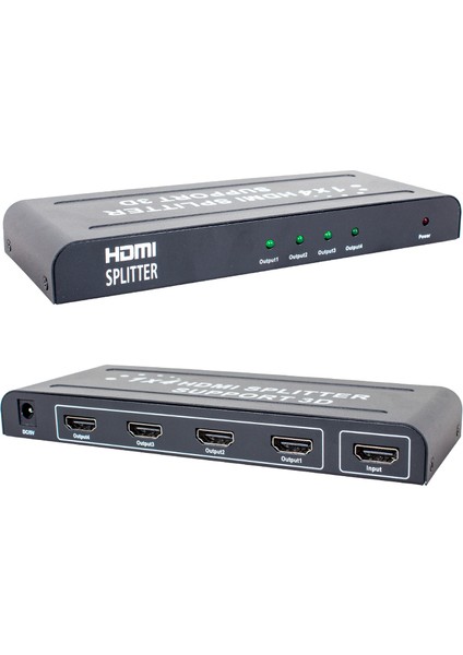 PM-12081 4 Port HDMI Splitter Dağıtıcı 1.4V 1080P 4KX2K fiyatları