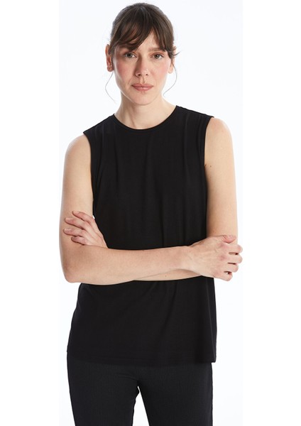 Yeni Sezon Kadın Bisiklet Yaka Düz Atlet