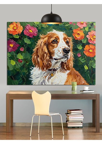 Uysal Görünümlü Cocker Spaniel Köpeği Dekoratif Kanvas - Mdf Ahşap Tablo