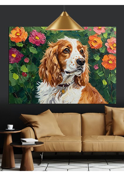 Uysal Görünümlü Cocker Spaniel Köpeği Dekoratif Kanvas - Mdf Ahşap Tablo modelleri