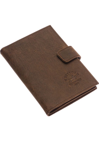 Hakiki Eskitme Deri Patlı ve Bol Kart Bölmeli Unisex Portföy Cüzdan - G6 Kahverengi modelleri