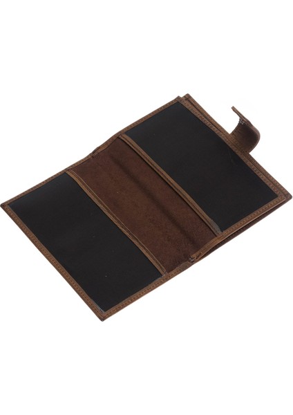 Hakiki Eskitme Deri Patlı ve Bol Kart Bölmeli Unisex Portföy Cüzdan - G6 Kahverengi fırsatları