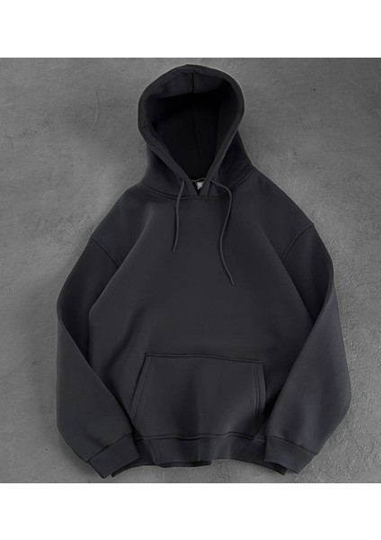 Oversıze Kalite Kapüşonlu Sweatshırt - %100 Kompakt Penye Şardonlu Sweatshırt