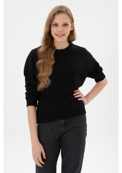 Kadın Siyah Sweatshirt 50313565-VR046