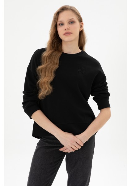 Kadın Siyah Sweatshirt 50313565-VR046 modelleri