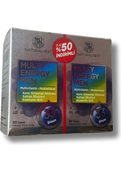 Multy Energy Men 2 x 30 Tablet