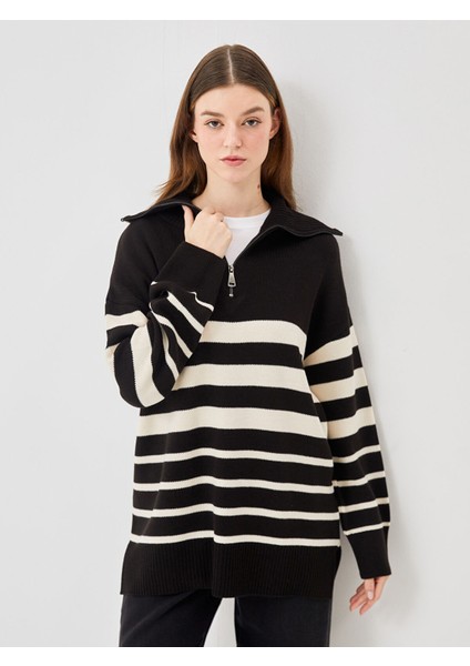 Yeni Sezon Dik Yaka Kadın Triko Kazak