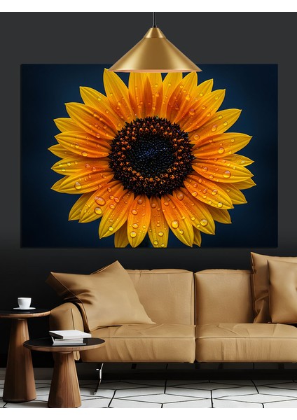 Dev Ayçiçeği Çiçeği Yakın Plan Dekoratif Kanvas - Mdf Ahşap Tablo modelleri