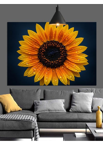 Dev Ayçiçeği Çiçeği Yakın Plan Dekoratif Kanvas - Mdf Ahşap Tablo fırsatları