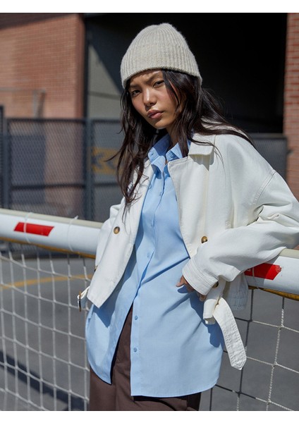 Yeni Sezon Oversize Kadın Jean Ceket