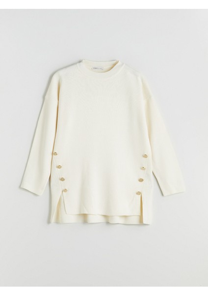 Yeni Sezon Bisiklet Yaka Oversize Kadın Triko Kazak indirimleri