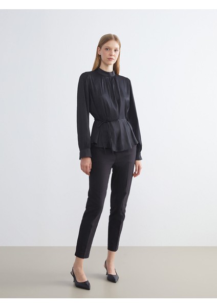 Yeni Sezon Dik Yaka Saten Bluz fiyatları