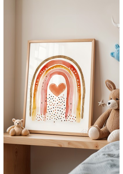 Çocuk Odası, Bebek Odası Ahşap Çerçeveli Poster, Tablo NO:102