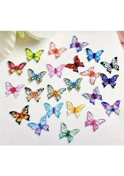 10 Adet Mini Kelebek Tırnak Süsleme Taşları Tırnak Charmı Tırnak Süsü fırsatları