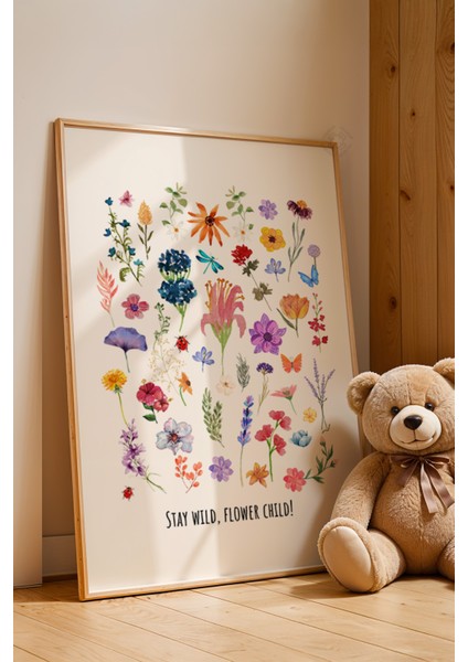 Çocuk Odası, Bebek Odası Ahşap Çerçeveli Poster, Tablo NO:131 fırsatları