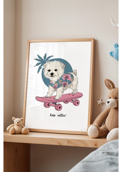 Çocuk Odası, Bebek Odası Ahşap Çerçeveli Poster, Tablo NO:119