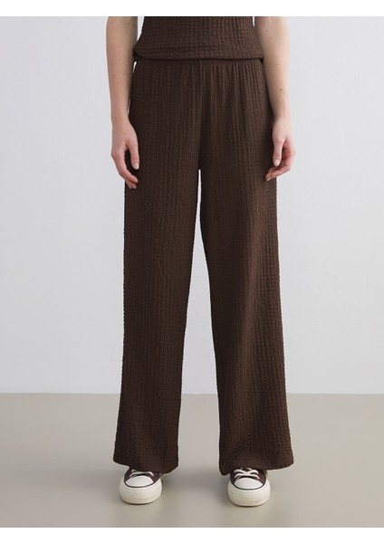 Yeni Sezon Beli Lastikli Dokulu Kadın Pantolon fiyatları