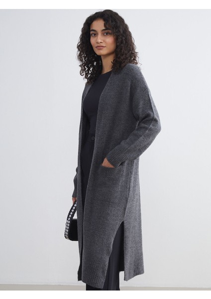 Yeni Sezon Şal Yaka Kadın Triko Hırka