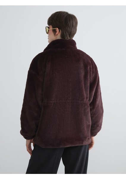 Yeni Sezon Dik Yaka Kadın Pelüş Mont indirimleri