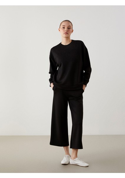 Yeni Sezon Bisiklet Yaka Oversize Kadın Sweatshirt Tunik fiyatları