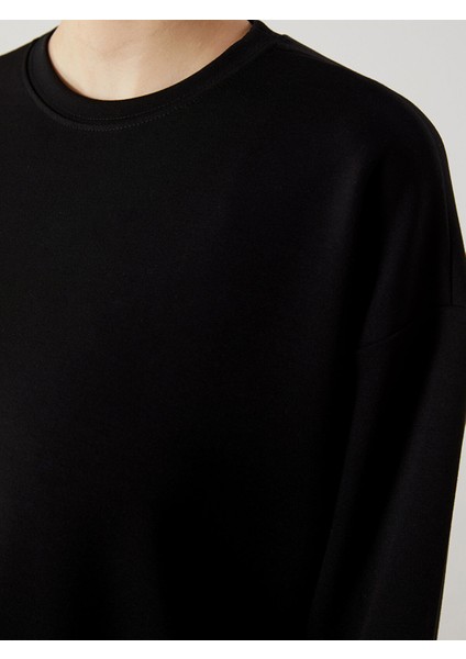 Yeni Sezon Bisiklet Yaka Oversize Kadın Sweatshirt Tunik modelleri