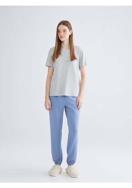 Yeni Sezon Beli Lastikli Kadın Jogger Pijama Altı