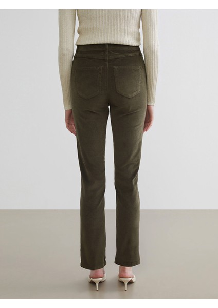 Yeni Sezon Dar Fit Kadife Kadın Pantolon fırsatları
