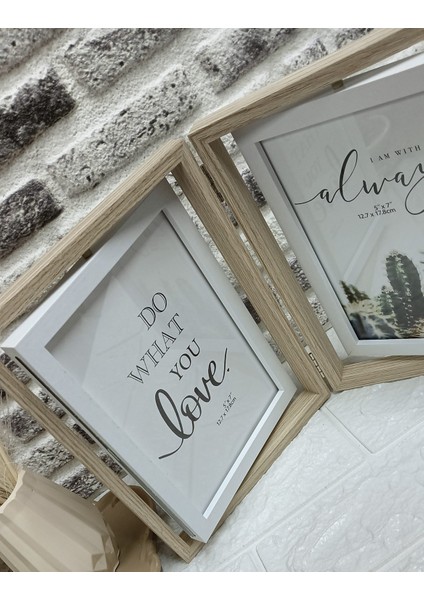 2'li Dekoratif Ahşap Katlanır Dekor Çerçeve modelleri