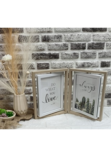 2'li Dekoratif Ahşap Katlanır Dekor Çerçeve fırsatları