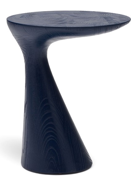 Pion Lacivert Ahşap Gövdeli Yan Sehpa